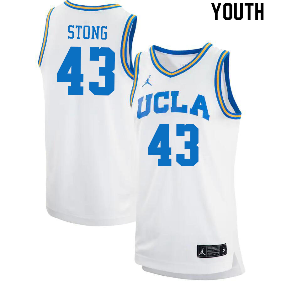 Jordan Brand Youth #43 Russell Stong UCLA Bruins College Jerseys Sale-White - Click Image to Close